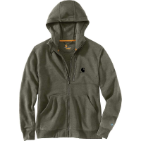 Carhartt Men's Force Delmont Graphic Full Zip Hooded Sweatshirt - Large Tall - Moss Heather
