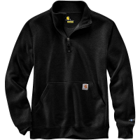 Carhartt Men's Force Relaxed Fit Midweight 1/4 Zip Pocket Sweatshirt - 3XL Regular - Black Heather