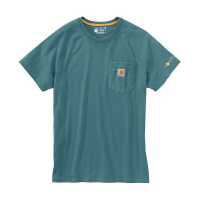 Carhartt Men's Force Cotton Delmont SS T-Shirt - XXL Regular - Blue Spruce