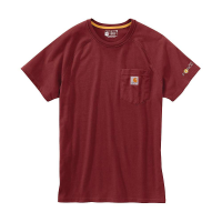 Carhartt Men's Force Cotton Delmont SS T-Shirt - Medium Regular - Oxblood