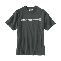 Carhartt Men's Signature Logo SS T-Shirt - XL Regular - Elm Heather