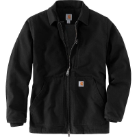 Carhartt Men's Washed Duck Sherpa Lined Coat - XL Tall - Black