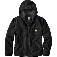 Carhartt Men's Washed Duck Sherpa-Lined Jacket - 4XL Regular - Black