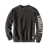 Carhartt Men's Loose Fit Midweight Crewneck Sleeve Graphic Sweatshirt - Small Regular - Carbon Heather