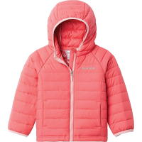 Columbia Toddlers' Girls Powder Lite Hooded Jacket - 4T - Bright Geranium