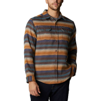 Columbia Men's Deschutes River Heavyweight Flannel Shirt - Large - Bison Brown Blanket Stripe
