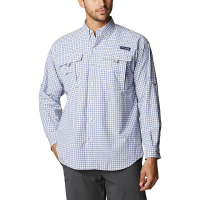 Columbia Men's Super Bahama LS Shirt - Medium - Cool Grey Tri-Gingham