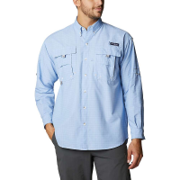 Columbia Men's Super Bahama LS Shirt - Medium - Harbor Blue Tri-Gingham