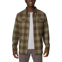 Columbia Men's Flare Stretch Flannel Shirt - Large - Stone Green Twill Buffalo Check