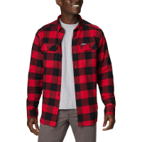 Columbia Men's Flare Stretch Flannel Shirt - Small - Mountain Red Twill Buffalo Check