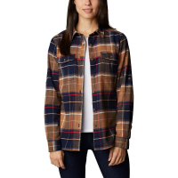 Columbia Women's Pine Street Stretch Flannel Shirt - XS - Dark Nocturnal Boyfriend Tartan