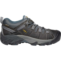 KEEN Men's Targhee 2 Low Height Waterproof Hiking Shoes - 8.5 - Gargoyle / Midnight Navy