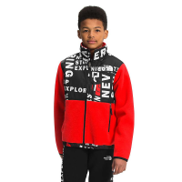 The North Face Youth Printed '95 Retro Denali Jacket - Large - Fiery Red / TNF Black Tagline Toss Print