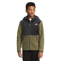 The North Face Boys' Forrest Full Zip Hooded Fleece Jacket - XL - Burnt Olive Green