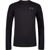 Under Armour Boys' Packaged Base 4.0 Crew - Small - Black / Pitch Gray
