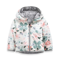 The North Face Infant Reversible Mossbud Swirl Full Zip Hooded Jacket - 12M - Gardenia White Polka Dot Floral Print