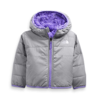 The North Face Infant Reversible Mossbud Swirl Full Zip Hooded Jacket - 12M - Meld Grey