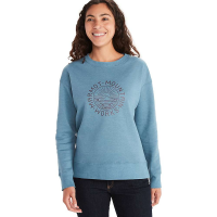 Marmot Women's Mountain Works Crew-Neck Sweatshirt - Medium - Cascade Blue Heather