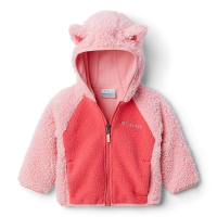 Columbia Infant Foxy BabySherpa Full Zip Hoodie - 0/3 Months - Pink Orchid / Bright Geranium