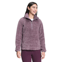 The North Face Women's Printed Multi-Color Osito 1/4 Zip Pullover - Large - Minimal Grey / Pikes Purple