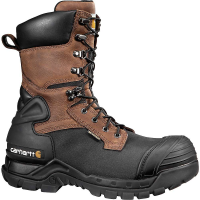 Carhartt Men's 10 Inch Waterproof Insulated Pac Boot - Composite Toe - 12 - Brown Oiltan / Black Coated