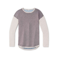 Smartwool Women's Shadow Pine Colorblock Sweater - Small - Sparrow Heather