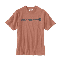 Carhartt Men's Signature Logo SS T-Shirt - XL Regular - Feldspar Heather