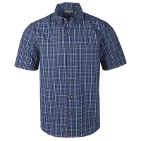 Mountain Khakis Men's Spalding Gingham Short Sleeve Classic Fit Shirt - Large - Crater Navy