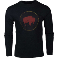 Mountain Khakis Men's Bison Patch LS T-Shirt - Small - Black