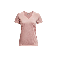 Under Armour Women's UA Tech Twist V-Neck Tee - Small - Micro Pink / Flushed Pink / Metallic Silver