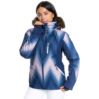 Roxy Women's Jet Ski Premium Jacket - Small - Medieval Blue Chevron