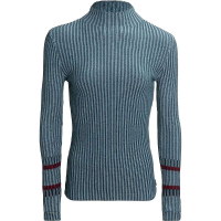 Smartwool Women's Dacono Mock Neck Sweater - Medium - Twilight Blue Heather