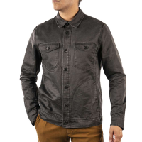 Jeremiah Men's Rockwell Vege Leather Shirt Jacket - Large - Black