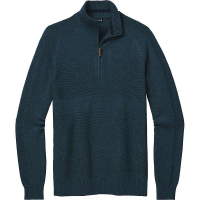 Smartwool Men's Ripple Ridge Half Zip Sweater - Small - Deep Navy Heather / Prussian Blue Heather
