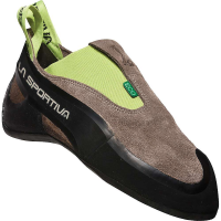 La Sportiva Men's Cobra Eco Climbing Shoe - 38 - Falcon Brown / Apple Green