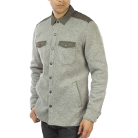 Jeremiah Men's Tate Poly Fleece Shirt Jacket - Medium - Mule Heather