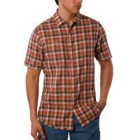 Jeremiah Men's Nomad Reversible Plaid with Print SS Shirt - Medium - Cajun