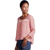 Toad & Co Women's Windsong LS Shirt - Large - Guava Diamond Print