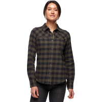Black Diamond Women's Spotter LS Flannel Shirt - XS - Tundra / Carbon Plaid