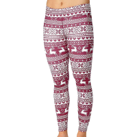 Hot Chillys Women's Micro-Elite Chamois Sublimated Print Tight - Small - Santa Baby