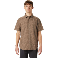 Mountain Hardwear Men's Conness Lakes SS Shirt - Large - Black Spruce Grasslands Print
