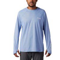 Columbia Men's Terminal Deflector Zero Mock LS Shirt - XL - Vivid Blue