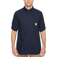 Carhartt Men's Force Ridgefield Solid LS Shirt - 4XL - Navy