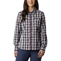 Columbia Women's Silver Ridge Lite Plaid LS Shirt - XL - Malbec Plaid
