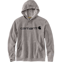 Carhartt Men's Force Delmont Signature Graphic Hooded Sweatshirt - Large Regular - Light Huron Heather