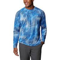 Columbia Men's Super Terminal Tackle LS Shirt - Medium - Vivid Blue Inside Out Camo