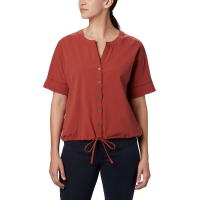Columbia Women's Firwood Crossing SS Shirt - Small - Dusty Crimson Chambray