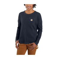 Carhartt Women's Relaxed Fit Heavyweight LS Crewneck Pocket Thermal Sh - Small - Earthen Clay