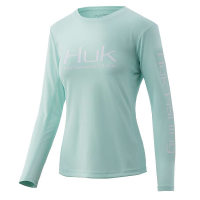 Huk Women's Icon X Solid LS Top - Large - Seafoam