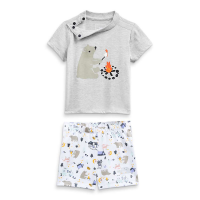 The North Face Infant Cotton Summer Set - 6M - TNF White Camping Friends Print